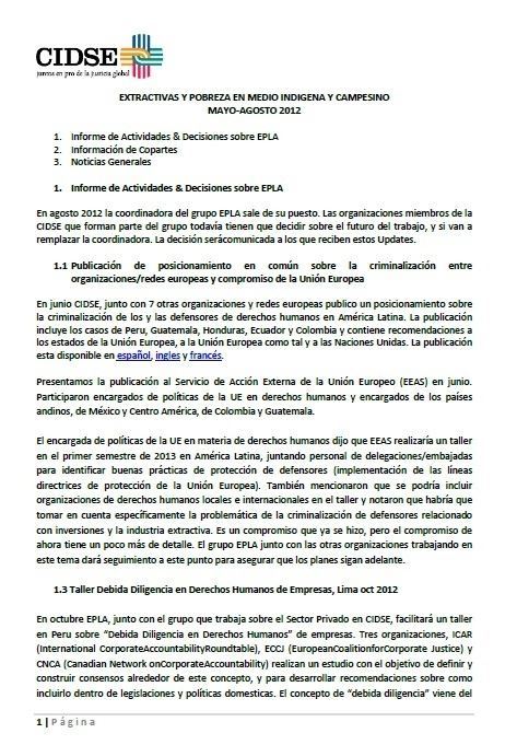 La CIDSE