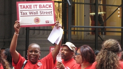 Global day of action in the US (Photo Robin Hood Tax) Photo Robin Hood Tax