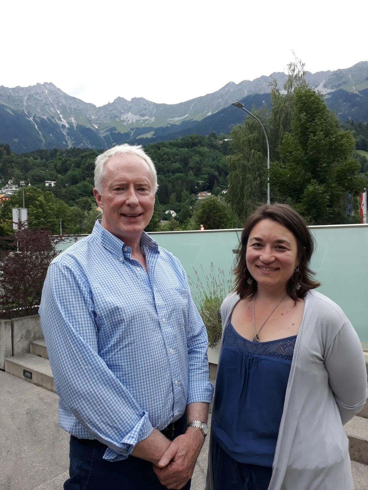 CIDSE-Präsident Eamonn Meehan mit neuer CIDSE-Generalsekretärin Josianne Gauthier