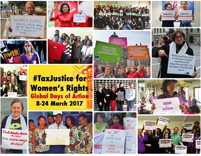 TaxJustice for WomensRights campaña montaje pequeño